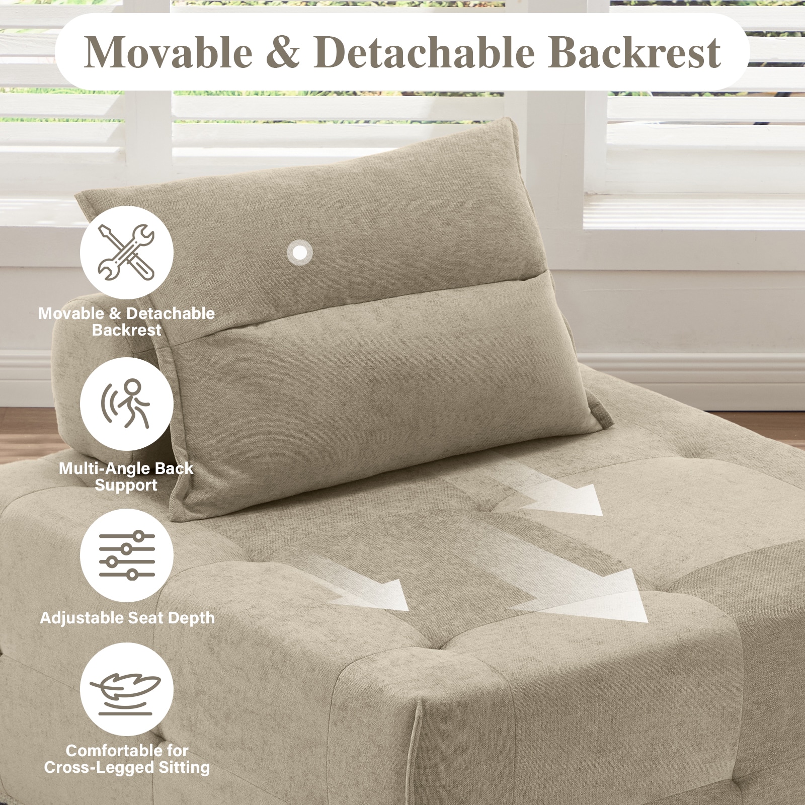 Modular Sectional Sofa With Deep Seat And Adjustable Backrest_voghion.com